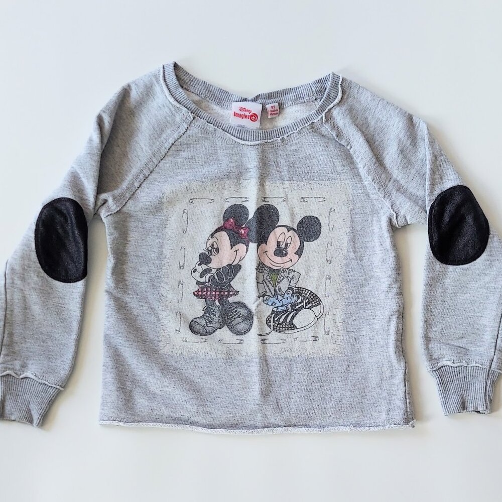 Disney Imagine D Mickey Minnie Gray Long Sleeve Sparkle Sweatshirt 5T